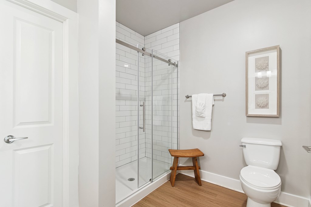 Spa Inspired Bathroom at The Delaney at East Park Apartments, Kennesaw, GA