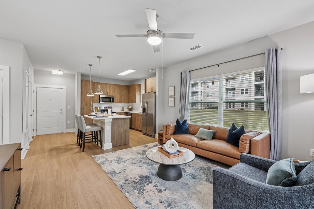 Modern Living Area at The Exchange at Crestview Apartments, Crestview, Florida