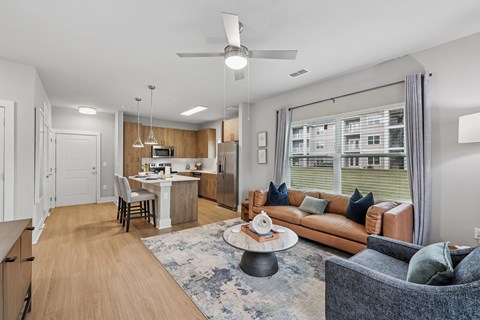 Modern Living Area at The Exchange at Crestview Apartments, Crestview, Florida