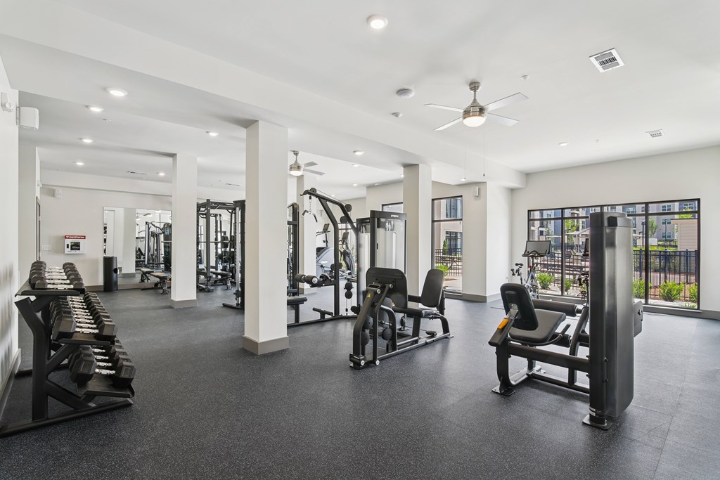 Gym at The Delaney at East Park Apartments, Kennesaw, Georgia