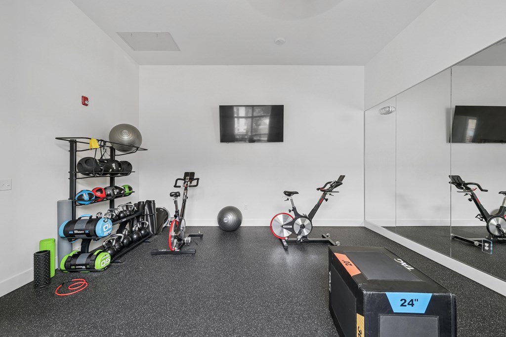 Gym at The Exchange at Crestview Apartments, Crestview, FL, 32536