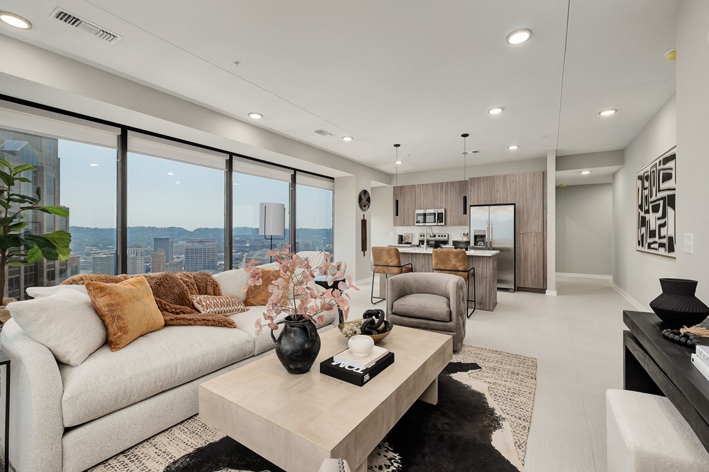 Living Room View at The 600, Birmingham, AL