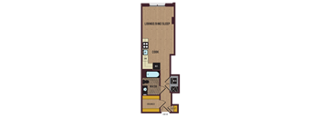 a floor plan of a bedroom with a bathroom and a closet