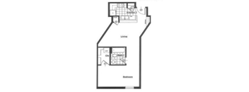 elegant floor plan  studio apartments at the galleria