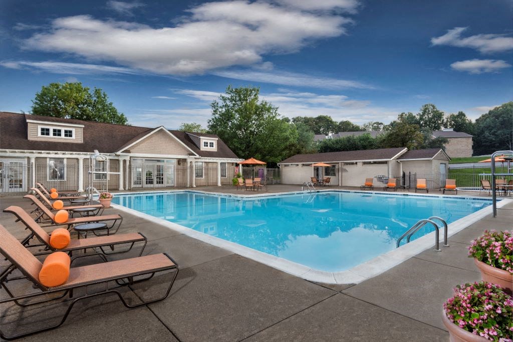 the swimming pool at our apartments