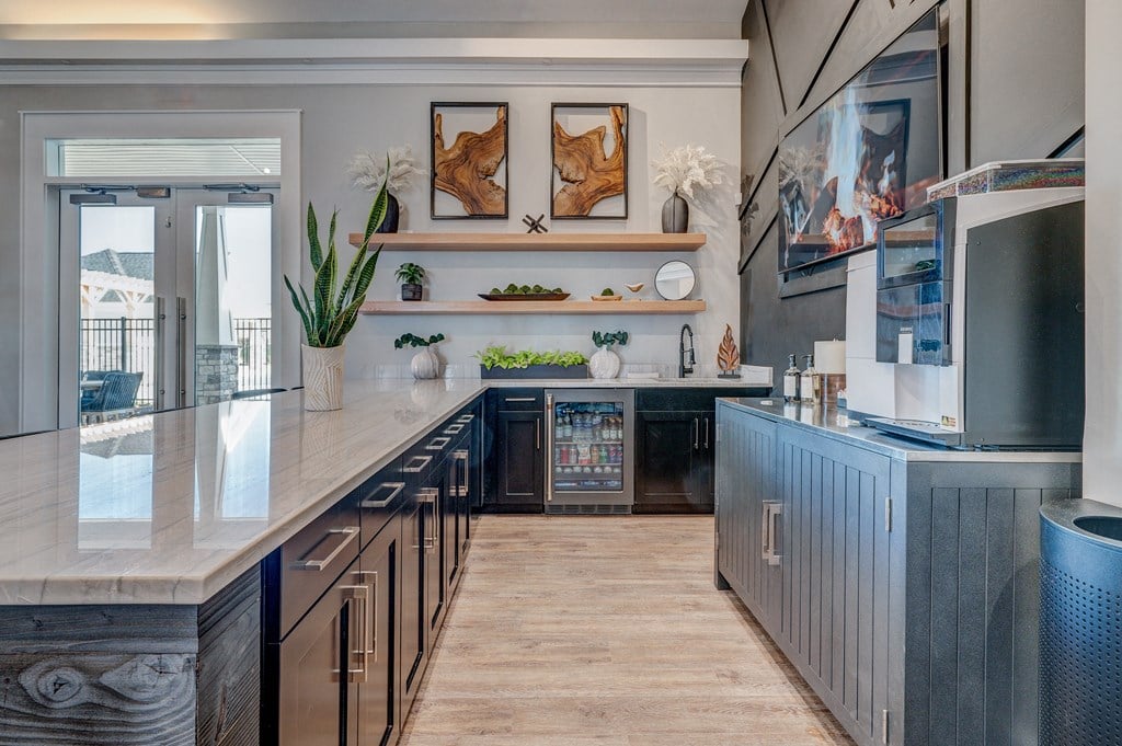 Overlook at Riverside Clubhouse Kitchen and Island
