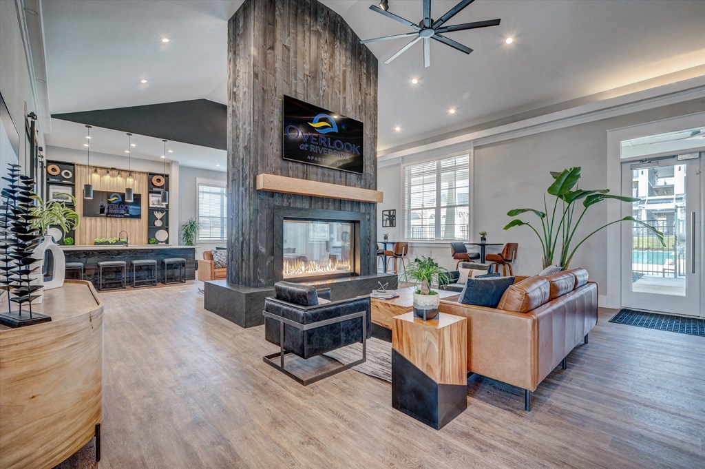 Overlook at Riverside Clubhouse FIreplace