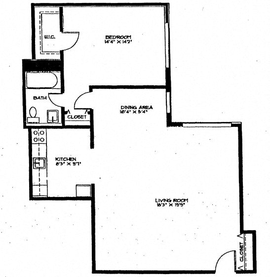 1 Bed, 1 Bath