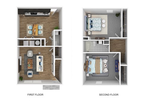 a floor plan of a house with a bedroom and a living room