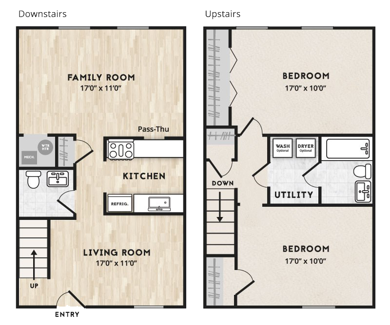 2BR 1.5BA