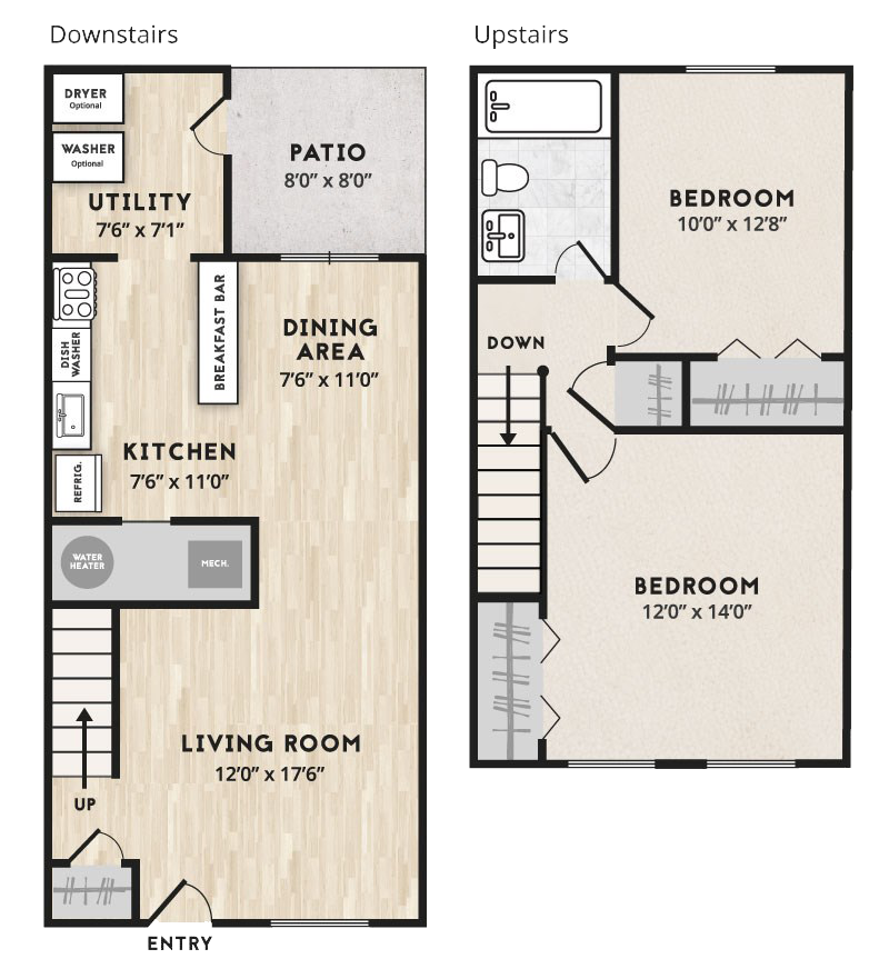 2BR 1BA 2BR 1BA