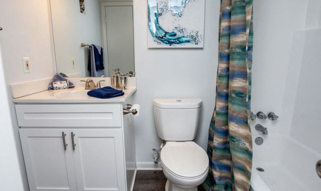 a bathroom with a toilet and a sink and a shower curtain