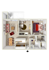 2BR 1.5BA 971