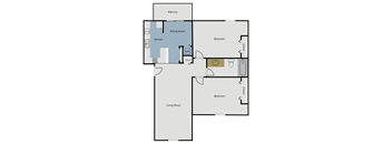 a floor plan of a bedroom apartment