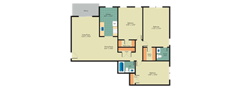a blueprint of a floor plan of a home