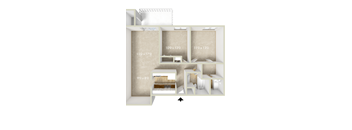 a floor plan of a house with numbers on the walls