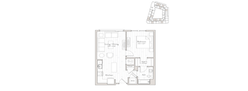 a floor plan of a small apartment