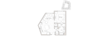 a floor plan of a small apartment