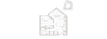 a floor plan of the apartment