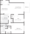 2 Bedroom 1 Bath 960 SqFt 2 Bedroom 1 Bath 960 SqFt