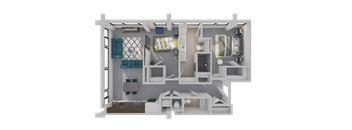 a floor plan of a 1 bedroom apartment