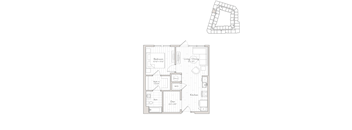 a floor plan of a small apartment