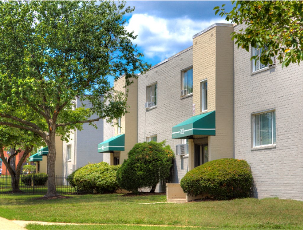 an image of an apartment building with a geometric illusion