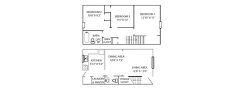 3 Bedroom 1.5 Bath Townhome