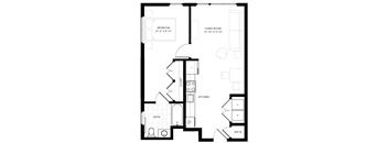 floor plan of 55 north luxury apartments to rent in the north end of boston