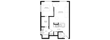 floor plan of 55 north luxury apartments to rent in the north end of boston