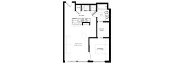 floor plan of 55 north luxury apartments to rent in the north end of boston