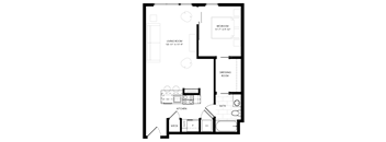 floor plan of 55 north luxury apartments to rent in the north end of boston
