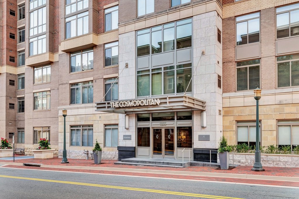 a view of the front of the building from the street