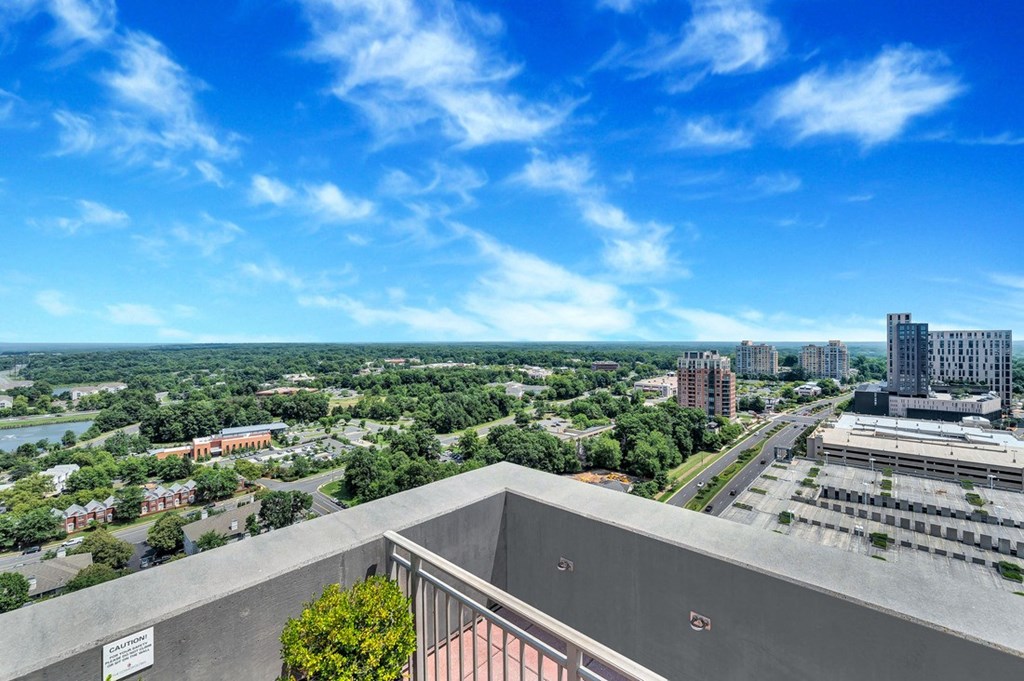Sweeping city views from rooftop