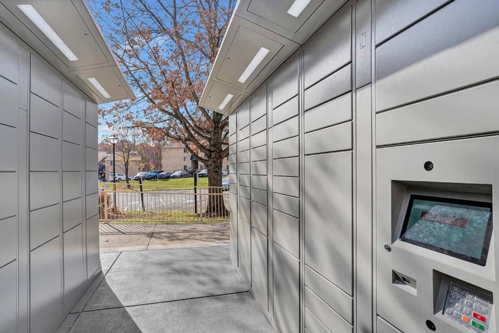 a building with a parking meter on the sidewalk