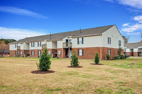 our apartments are located in a complex with a large yard