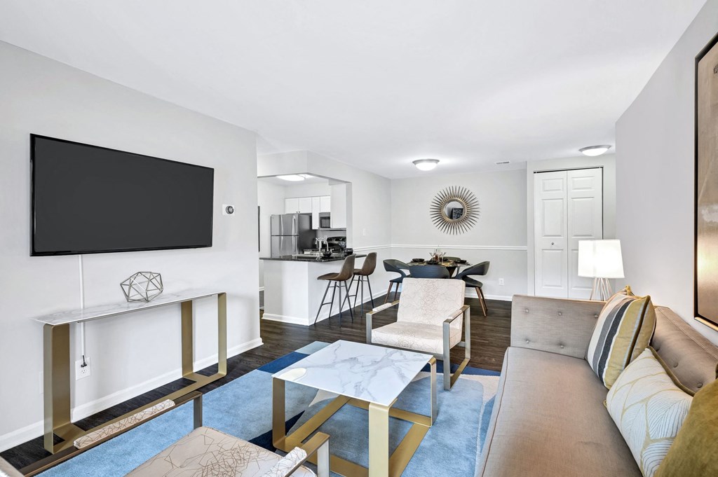 Another view of the renovated apartment at Waterside at Reston.