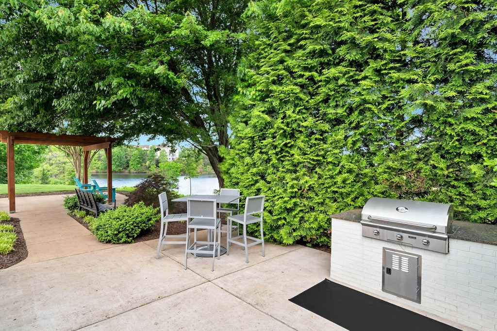 The picnic/grill area at Waterside at Reston.