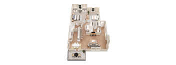 bedroom floor plan an open concept living room and dining room with a kitchen