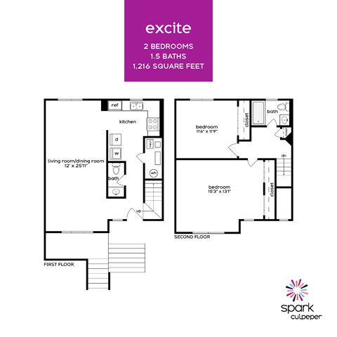 Excite 2 Bedroom 1.5 Bath