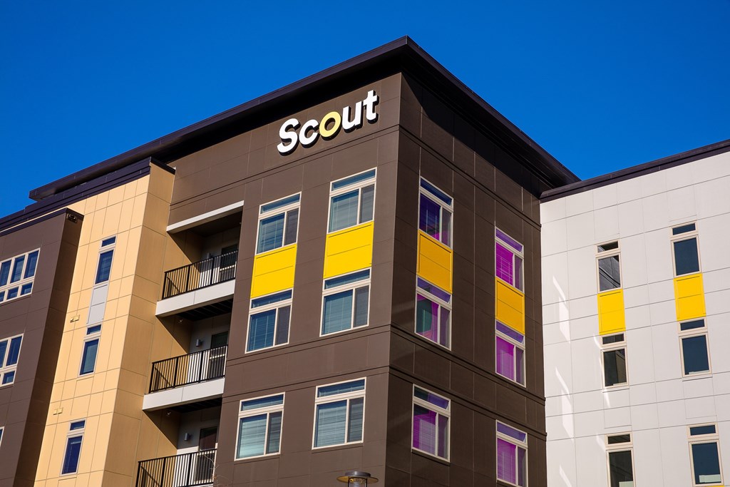 A building with the word Scout on the top.