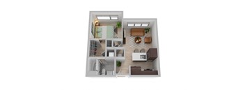 bedroom floor plan an open concept living room and kitchen with a dining room