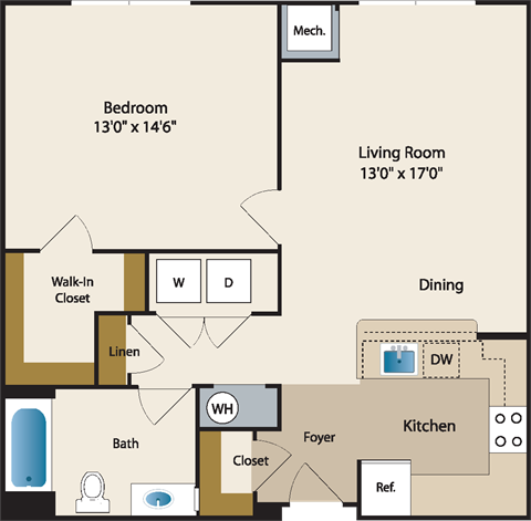 a floor plan of a living room with a kitchen and a dining room