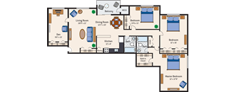 Hermitage Square 3 and Den