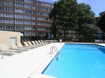the swimming pool at our hotel