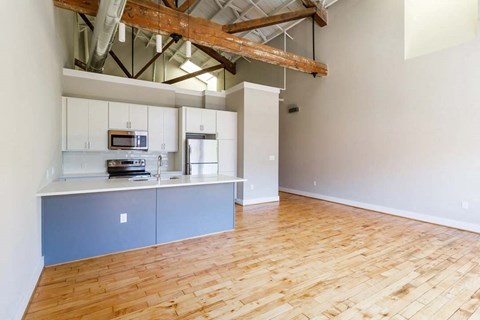 a view of the ceiling of a large building with many holes in it