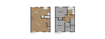 a floor plan of a two bedroom apartment