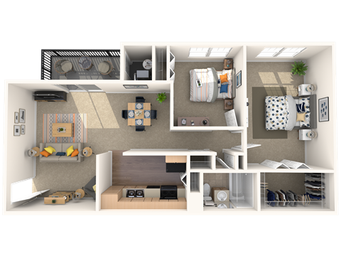 Limestone 2 Bedroom 1 Bath