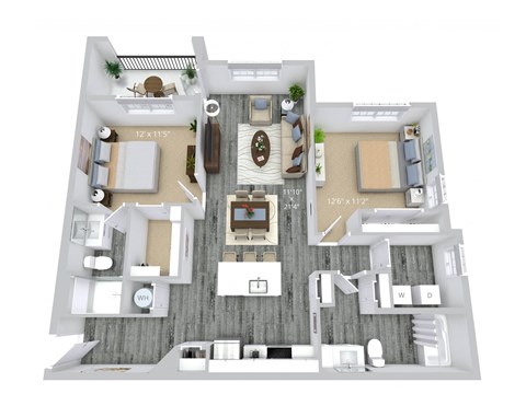 2 Bedroom, 2 bath at Overlook at Riverside