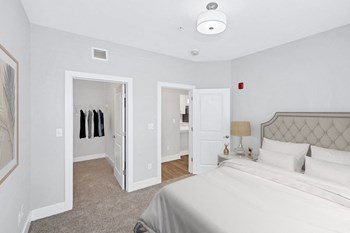The bedroom in the Douglas floor plan at Overlook at Riverside. - Photo Gallery 4
